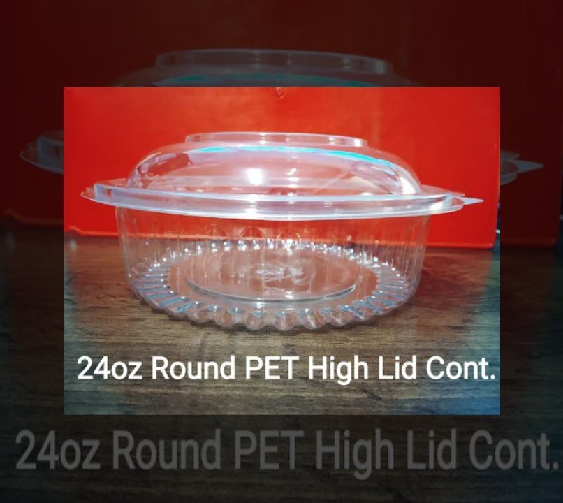 Hinged Round 24 OZ Container